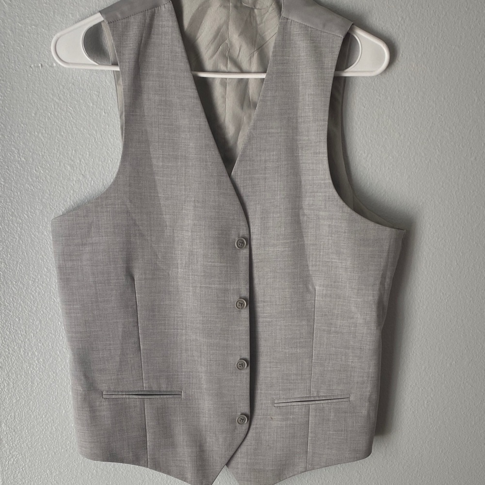 Alfani Light Gray Suit Vest